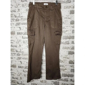 Evereve Larissa Cargo‎ Pants Womens Size 26 Brown Stretch Utility Crop